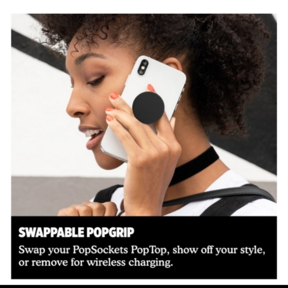 NWT Pop Sockets Pop Grip Swappable Grip for Phones & Tablets Sparkle Snow White - Picture 4 of 8